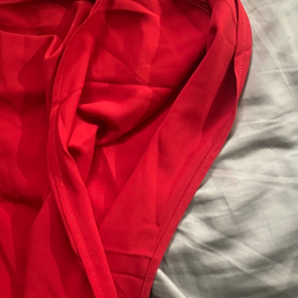 Red asymmetrical blouse dress - Picture 3 of 5